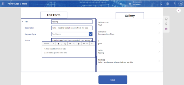 how to add image in html text in powerapps