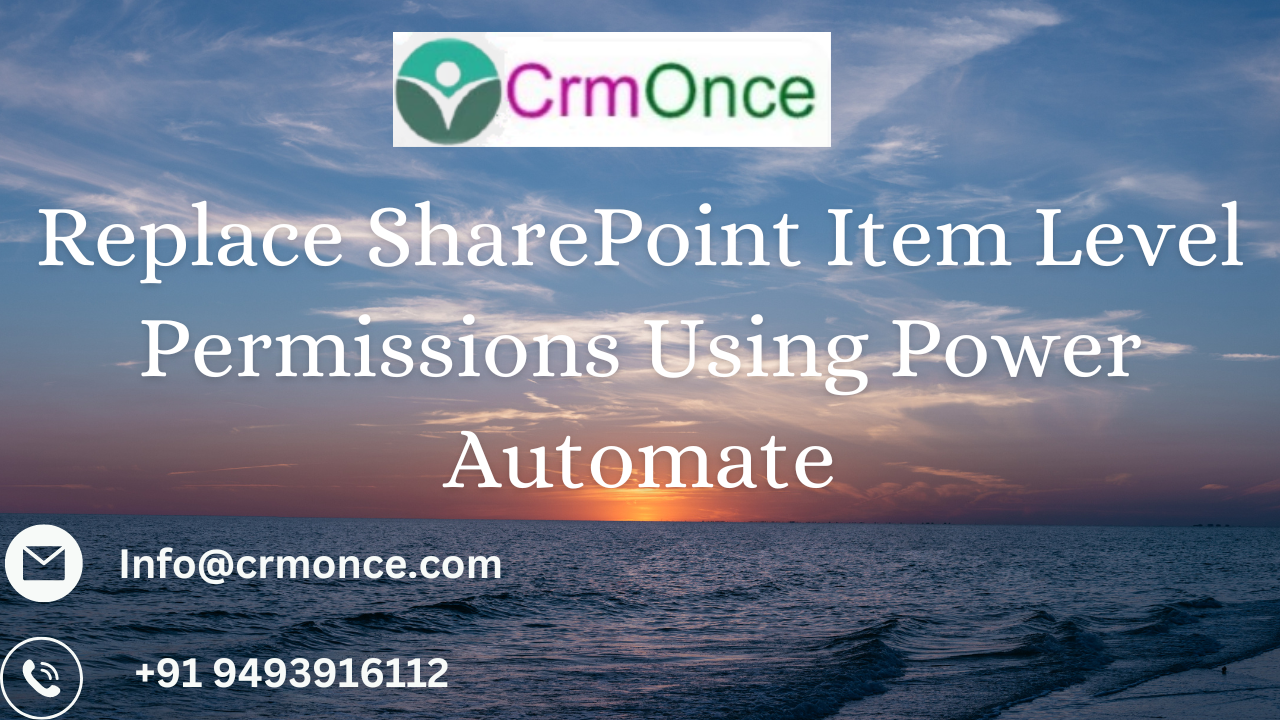 Replace SharePoint Item Level Permissions Using Power Automate